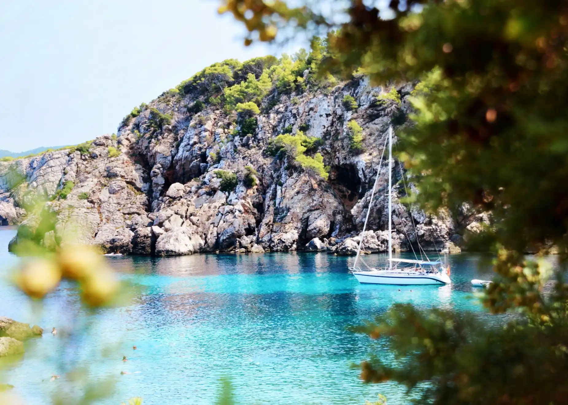 View of Ibiza - a perfect place to relax and enjoy the pool